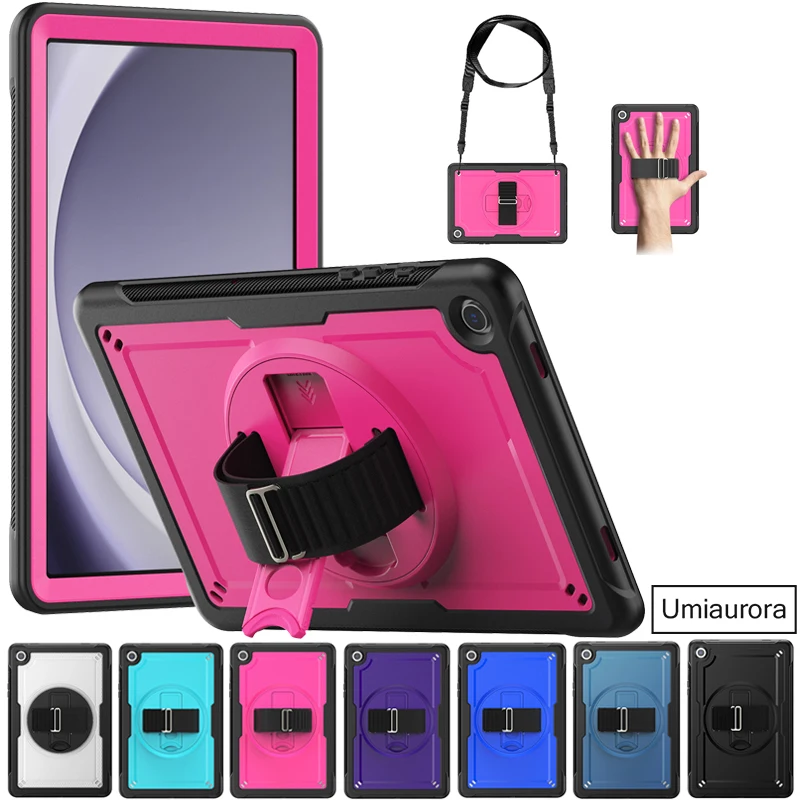 Per Samsung Tab A9 Plus 11 Pollici 2023 Sm-X210 Sm-X216B Sm-X218 Sm-X110 X115 360 Custodia Per Tablet Armatura Con Cinturino Rotante