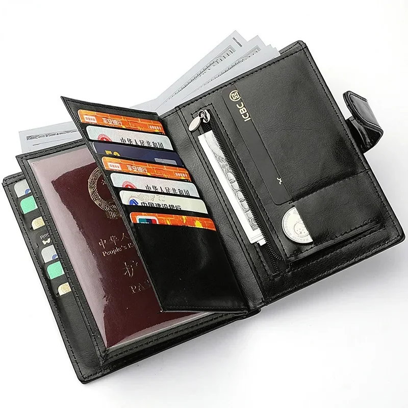 New Driver's License Card Bag Large-capacity Multi-function Passport Bag Wallet Male Passport Wallet Credit Card Holder