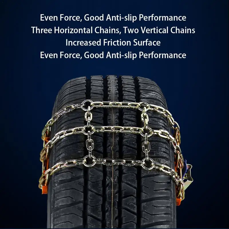 Portable Car Snow Tire Chains Mud Tyre Wheels Thick Anti-Skid Belt For Car/SUV/Truck Portable Easy Mount Emergency Traction Car