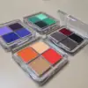 4 Color Fluorescent UV Pastel Cake Liner Water Activated Eyeliner For Children's Christmas Party Makeup With Liner Brush 1