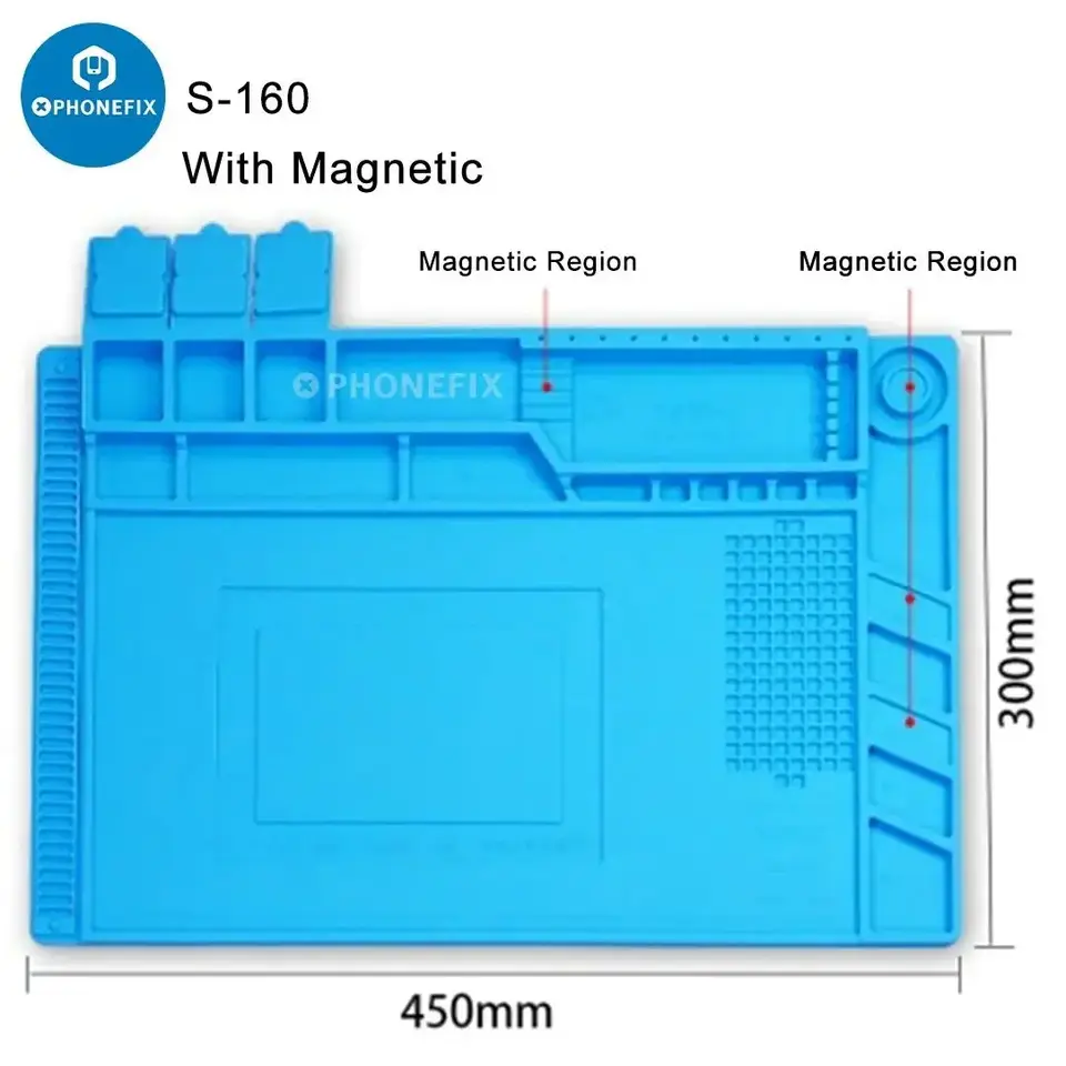 Antistatic ESD Soldering Silicone Mat Heat Resistant Insulation Work Mat Soldering Station Kit Repair Pad Maintenance Platform image 5