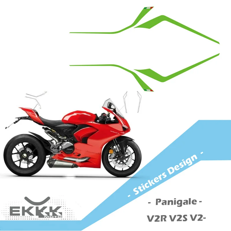 For Ducati Panigale V2 V2R V2S 2020/2022 Stickers Design Kit Includes Stickers for Tail and Front Fairing Decal Sticker