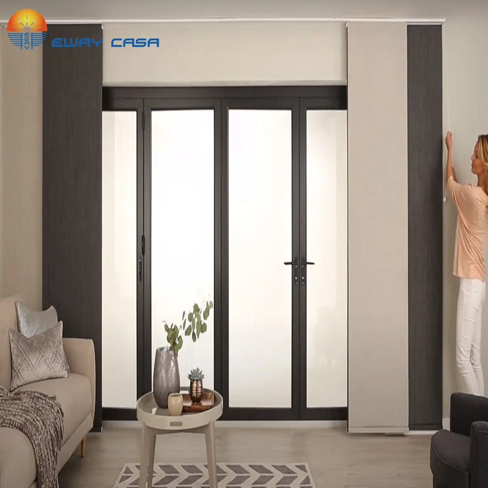 Sliding Panel Blind For Room Divider Blackout Adjustable Vertical