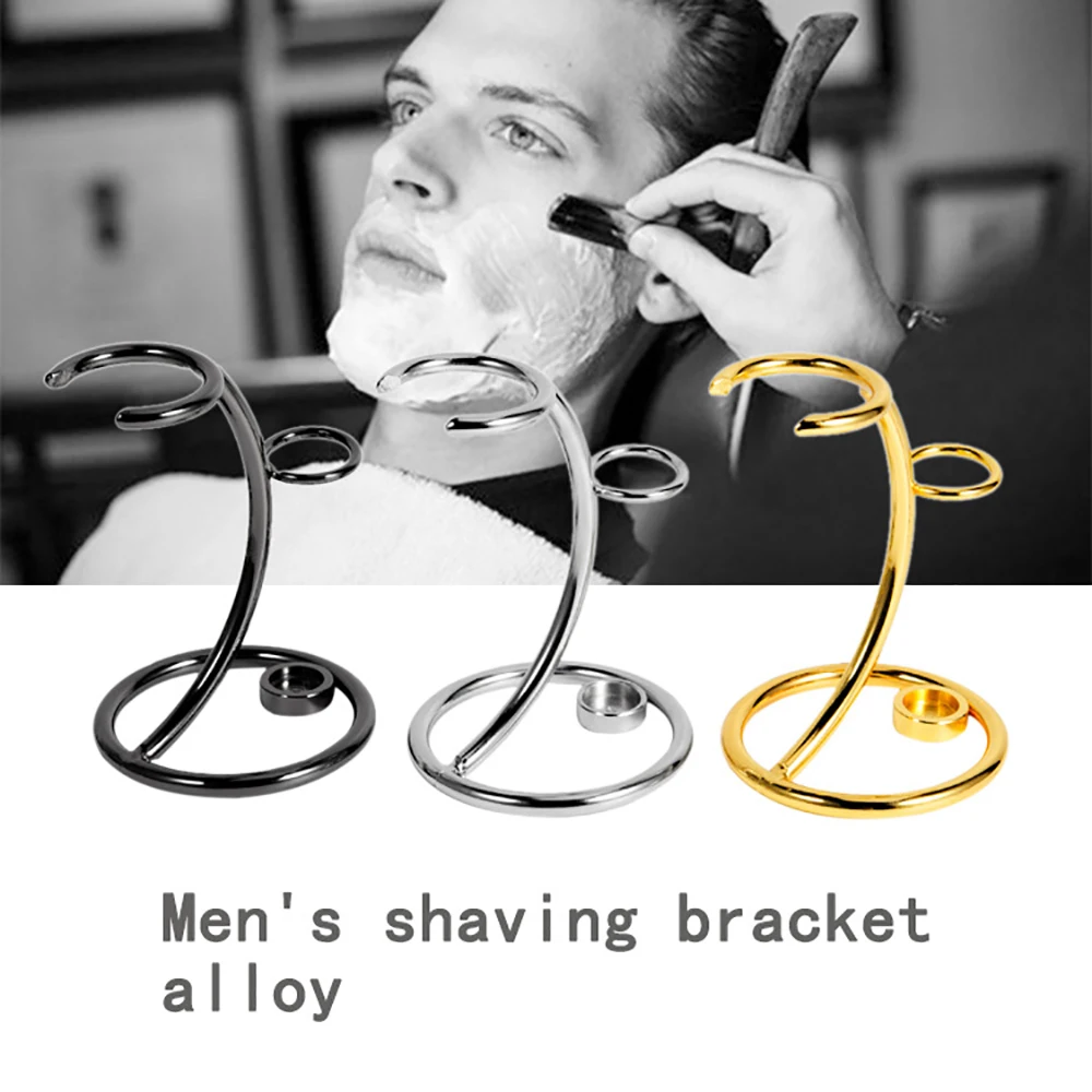Men Shaving Tools Holder Stainless Steel Manual Razor Stand Beard