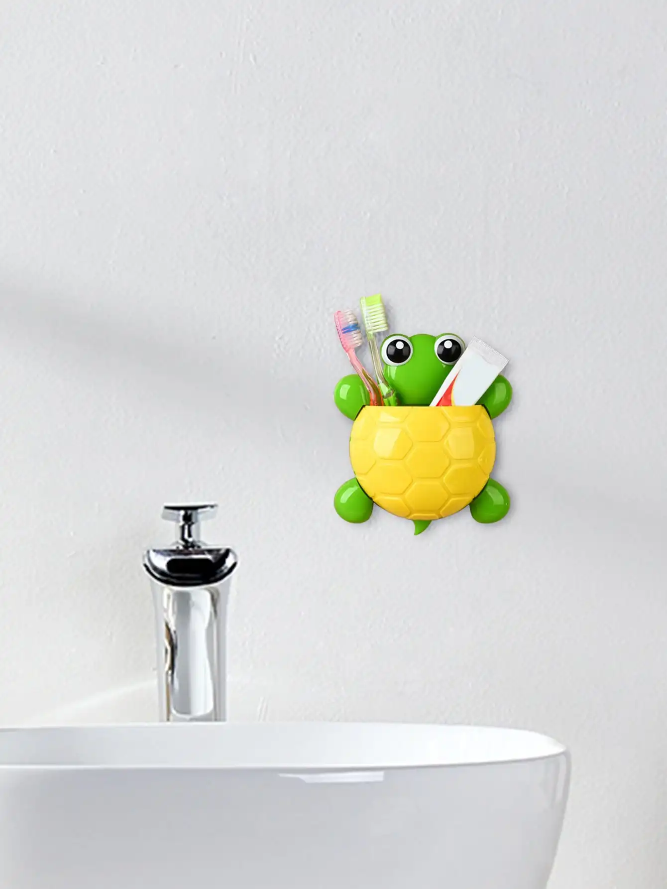 1PC Cute Animal Toothbrush Holder Turtle Power Suction Cup Toothbrush Holder