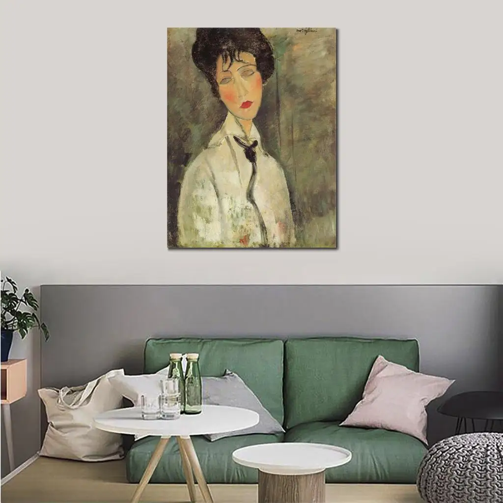 

Canvas Art on Sale Woman with A Black Tie Amedeo Modigliani Handmade Oil Painting High Quality