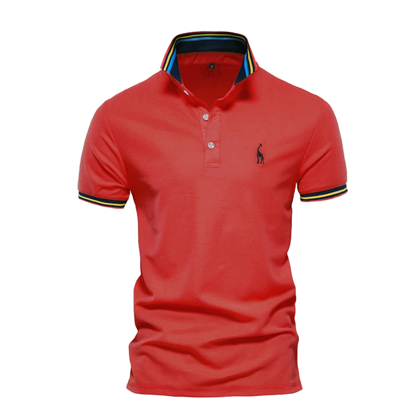 Embroidery 35% Cotton Polo Shirts for Men Casual Solid Color Slim Fit Mens Polos New Summer Fashion Brand Men Clothing