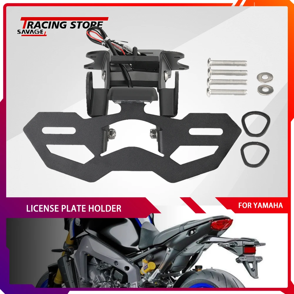 

For YAMAHA MT-09 MT09 MT 09 SP 2021-2022 LED Light Number License Plate Holder Motorcycle Tail Tidy Fender Eliminator Bracket