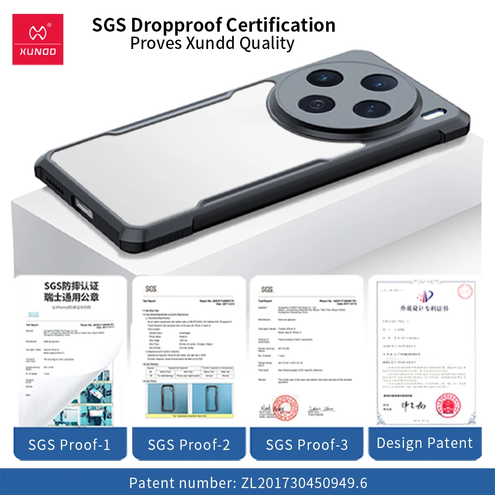 XUNDDケース VIVO X200 Pro用、VIVO X200 Pro X200 Ultraケース、エア