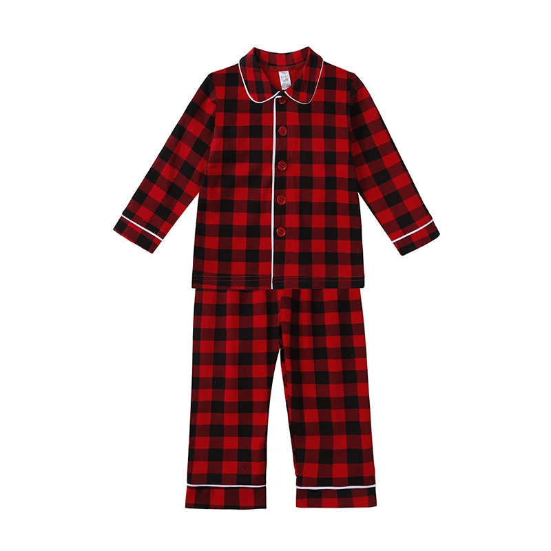 Cozy Cotton Plaid Kids' Loungewear Pajama Set