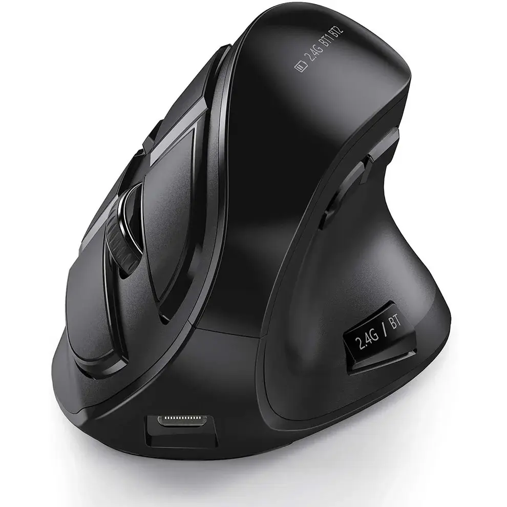 JOMAA 2.4G Wireless Mouse Rechargeable Bluetooth Mouse Ergonomic Vertical for Mac Windows Laptop Tablet Gaming Mause wireless mouse gaming mouse