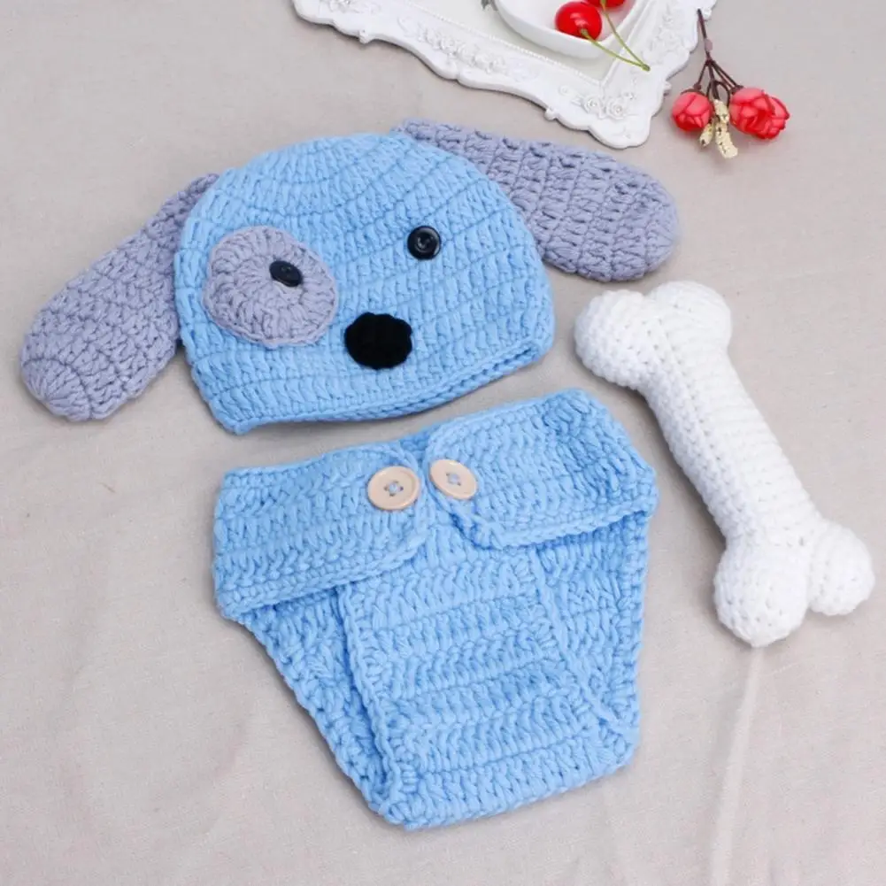 

Kids Hat Kit 1 Set Fashionable Handmade Soft Dog Style Newborn Photography Kit for Kids