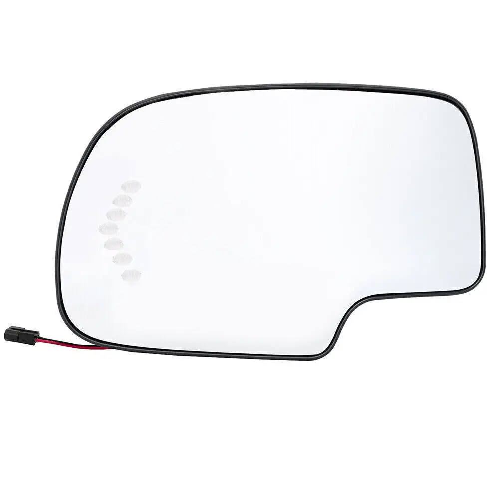 

For 2003- 07 GM Pickup Side Mirror Glass with LED Turn Signal Light Left Driver
