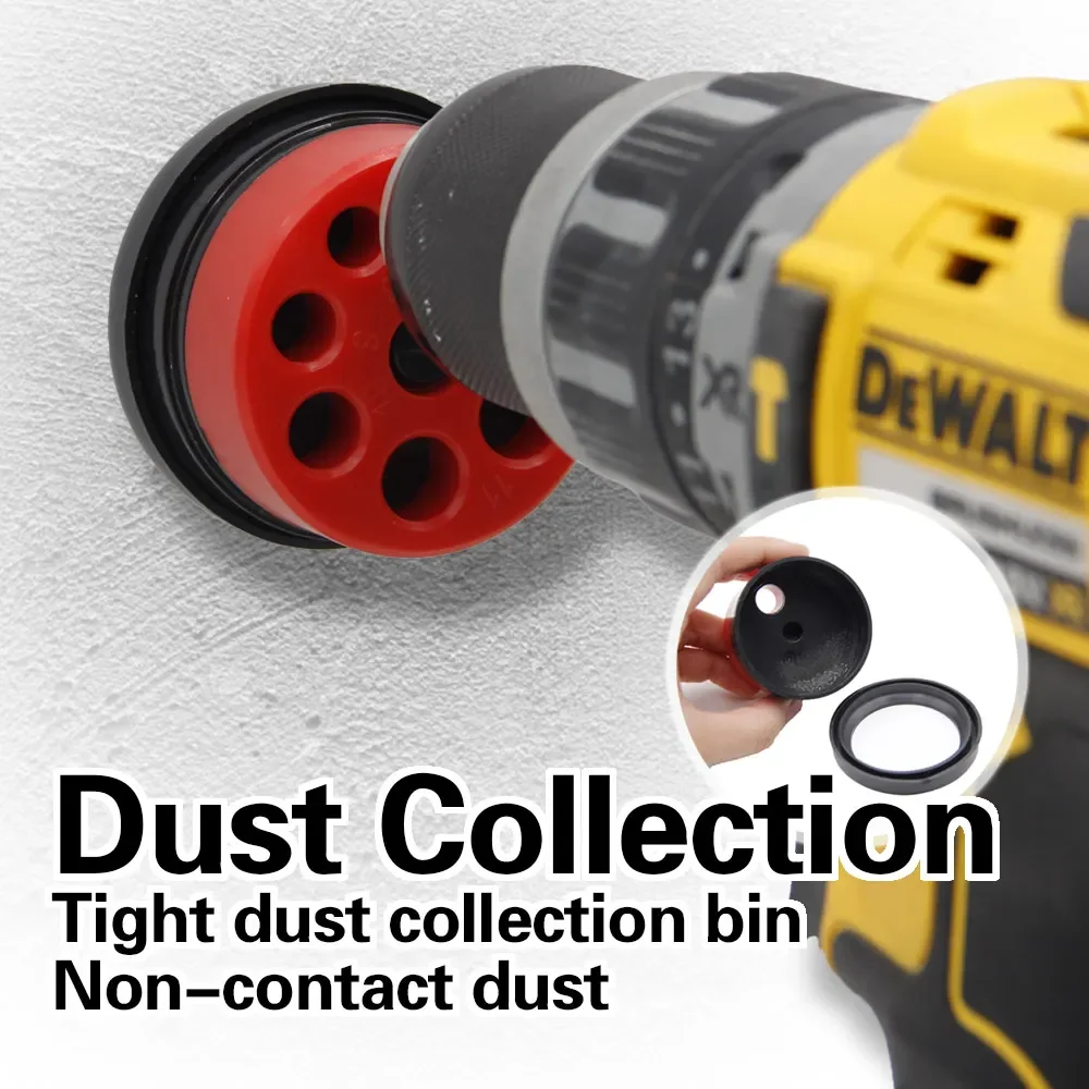 1PC Red Dust Collector Punching Machine Dust Bowl Dust-proof Device Electric Hammer Dust Stopper Electric Tool Accessories