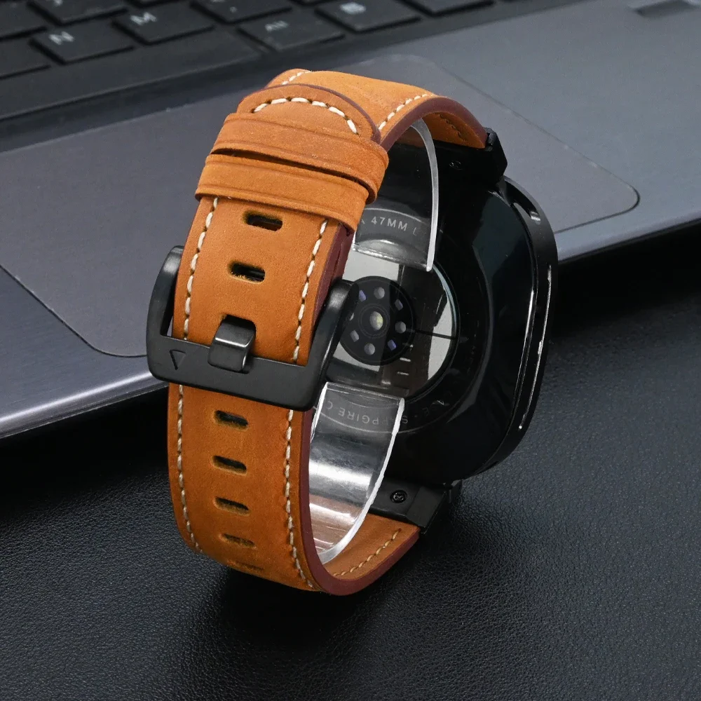 Premium Leather Bracelet with Aluminum Alloy Case