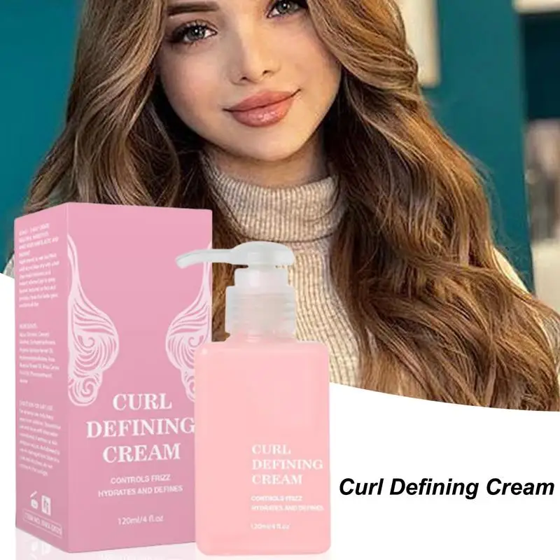 Defining Curl Cream Hair Curl Cream 120ml Moisturizing Detangler Hydrating Enhancing Safe Curly Hair