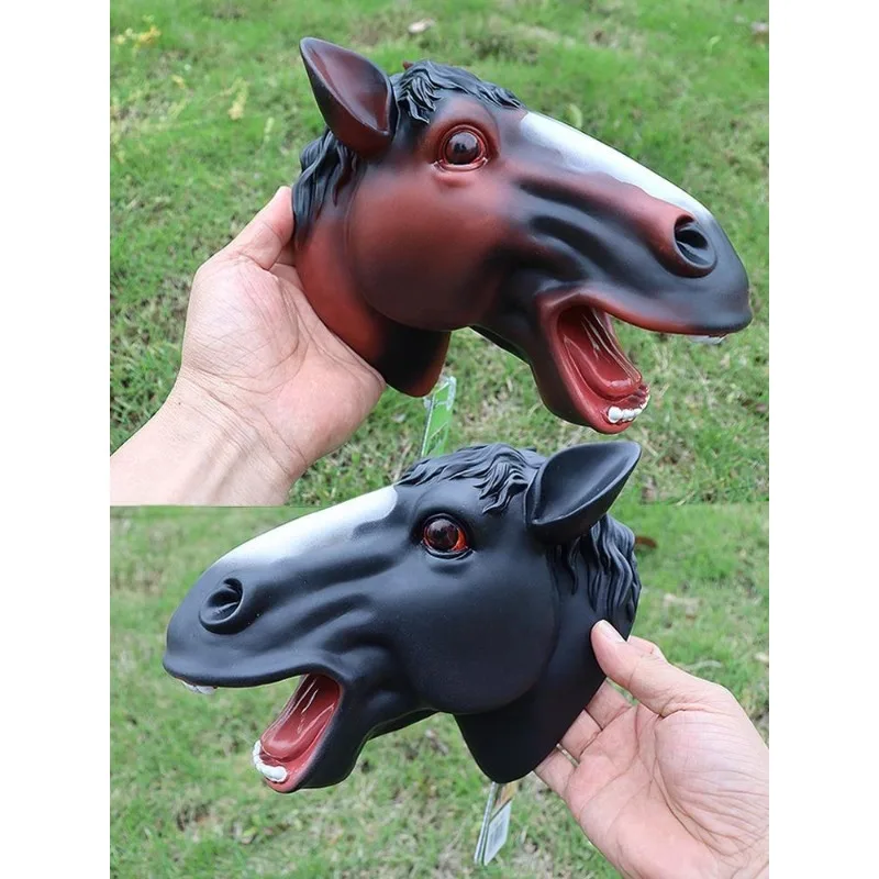 Halloween Wildlife Hand Puppets Soft Rubber Gloves Cosplay Animal Hand Puppets Fun Parent-Child Play Prop for Kid birthday party