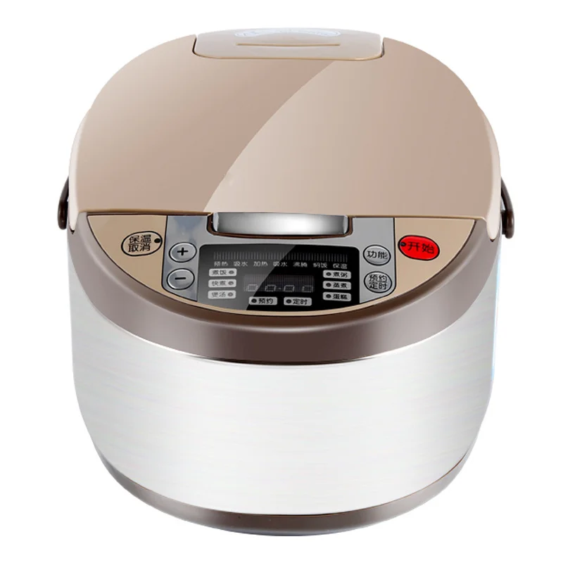

5L New Smart Rice Cooker 4 People-6 People Electric Pressure Cooker Gold Aluminum Alloy Liner