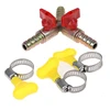 Y Type 3 Way Shut Off Ball Valve With Clamp Fitting Hose Barb Fuel Gas 10MM 6