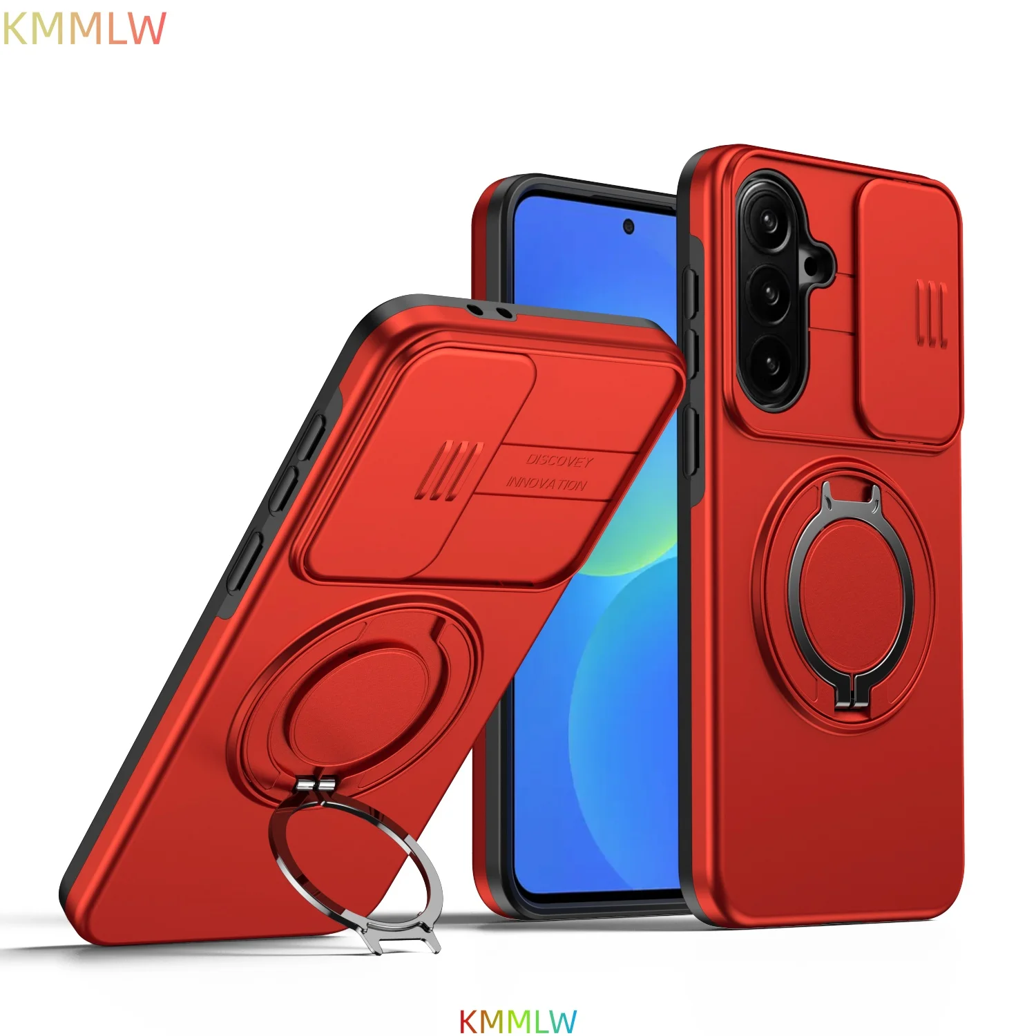Luxury Armor Phone Case with Magnetic Bracket and Lens Protection - Shockproof Cover