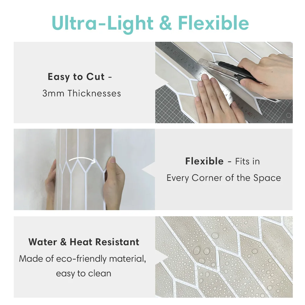 3d wallboard 3d tile sticker 1/10pcs Decorative 3D Wall Panel Peel and Stick Tile Sticker Self Adhesive Kitchen Tile Backsplash Bathroom Wall Sticker 30x30cm