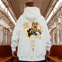 【Plus Size M-8XL Couple Hoodie】2025 New Hong Kong style Lion Dance Print Round Neck Cotton Hoodie Men's Fashion Sweatshirt 2