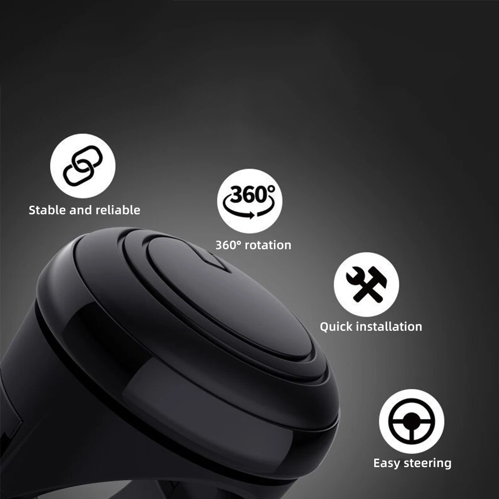 Universal Car Turning Steering Wheel Booster Spinner Knob 360 Degree Rotation Bearing Power Handle Ball Shaped Help Accessories