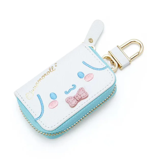Kawaii Sanrioed Anime Kuromi My Melody Cinnamoroll Kitty Pudding Dog Cartoon Keychain Bag Lovely Car Key Bag Gift for Girlfriend 5