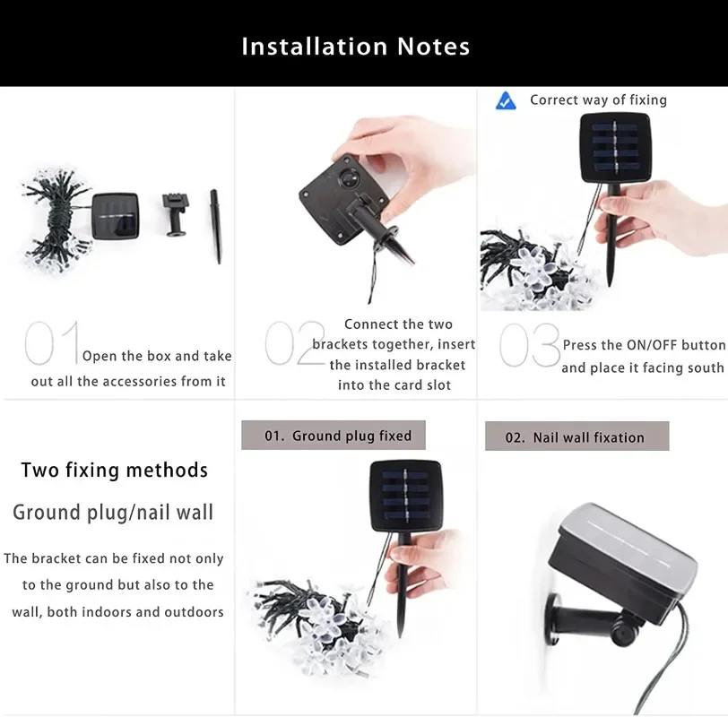 Solar Cherry Blossom String Lights – Outdoor Waterproof Garden Garland Lights for Lawn, Pathway & Christmas Decoration 6