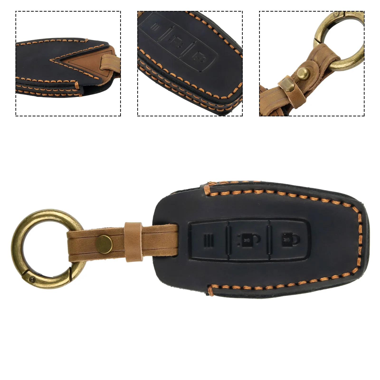 

Brand New Car Key Cover Accessories Leather Parts Protect Key Wear-resistant Anti-drop For Outlander 2022 2023