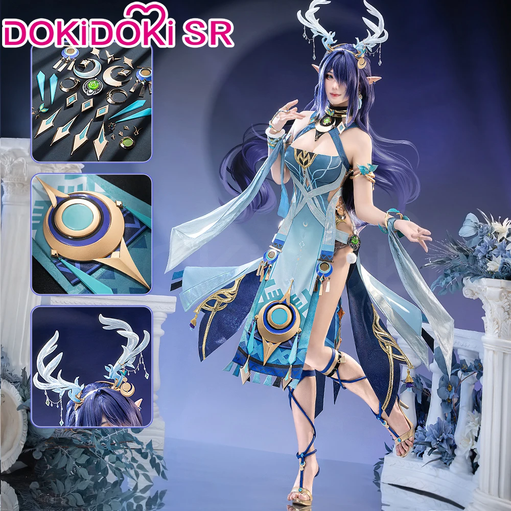 【First batch in June.】Lauma Cosplay Costume Genshin Impact【S-3XL】DokiDoki-SR Nod-Krai Song of the Welkin Moon Horns Plus Size - AliExpress 200000532