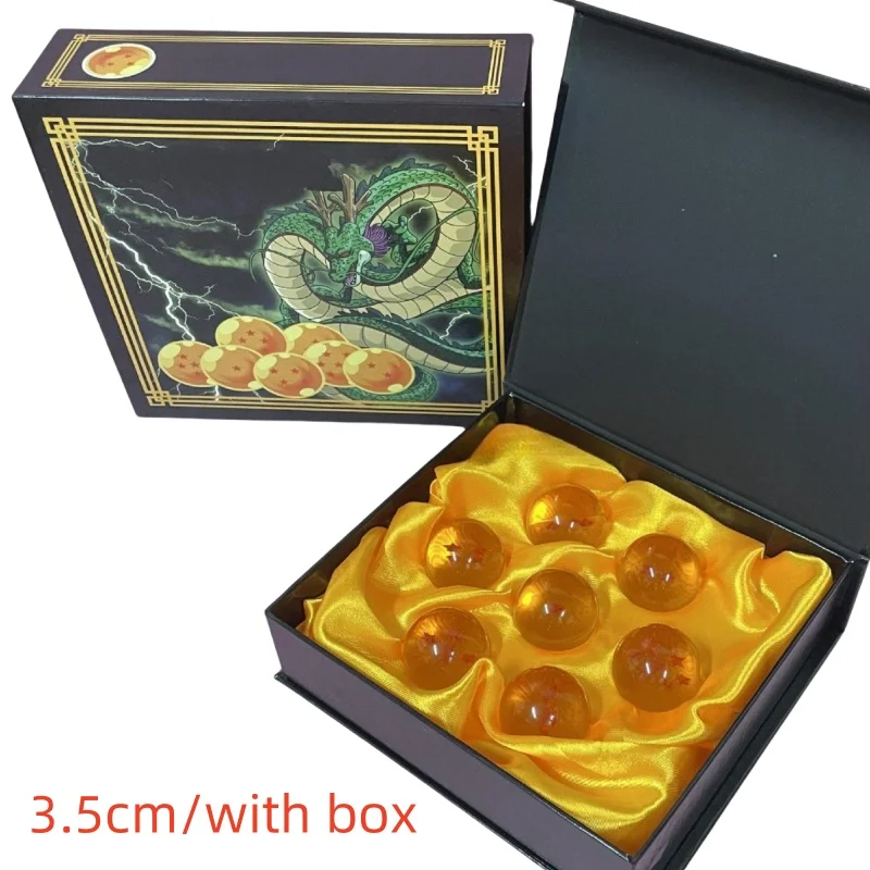 3.5-4.3cm Anime Dragon Ball Z 7 Stars Crystal Ball Orange