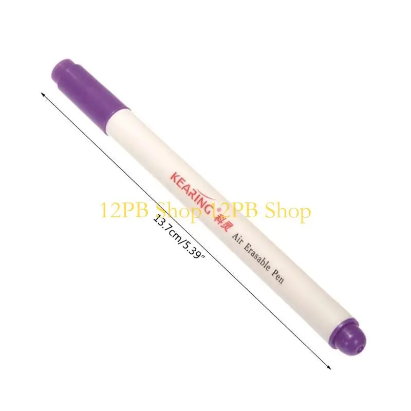 12PB 물 지울 수있는 패브릭 마킹 펜 사라지는 잉크 패브릭 마커 펜 임시 마킹 펜 천 마킹을위한 바느질 도구