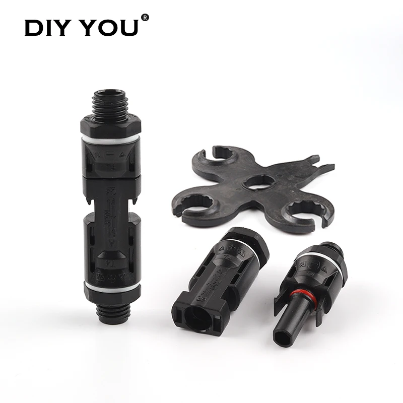 

5Set Solar PV Connector Male Female Solar Panel Waterproof Plug With Tool suit For Inverter M12 Thread 1000V 30A Cable Connector