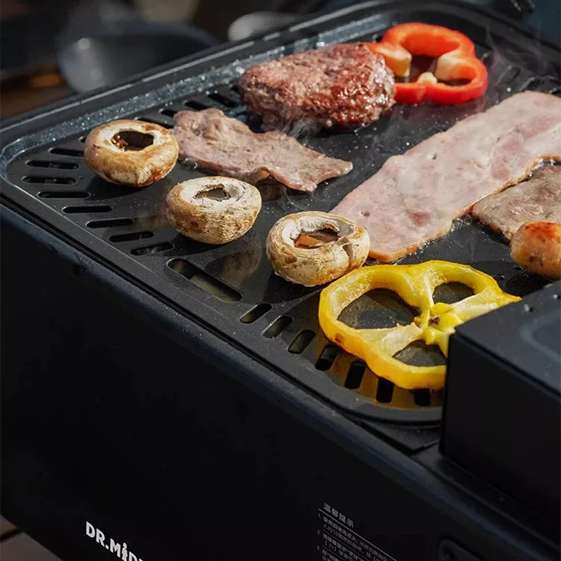 DC 12V Portable Wood Pellet Grill and Smoker Black Small Outdoor Grill Electric Heating Stove Kitchen Appliances Camping Picnic 6