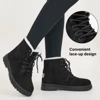 Crestar Winter Snow Boots for Women Warm Fur Lined Ankle Booties Lace Up Slip on Outdoor Walking Womens Boots Lady Fashion shoes - Image 4
