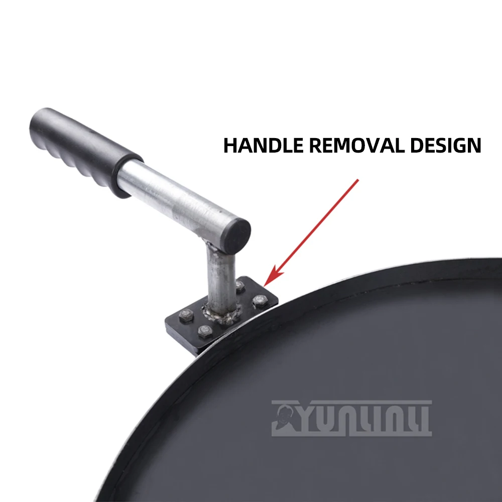 56cm Portable Pancake Pot Circular Gas Iron Plate Pot Commercial Stall Snack Equipment 5