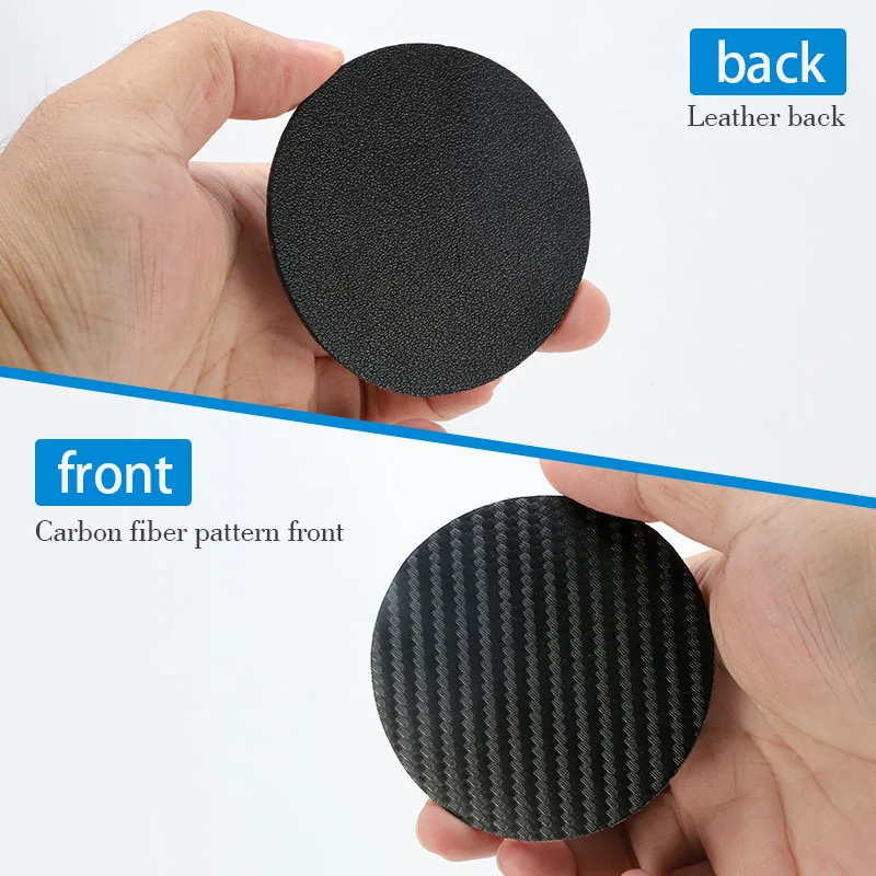 Cup Holder Coasters Car Coaster Pads Car Interior Carbon Fiber Anti Slip Coaster For Toyota Corolla Prius Yaris Rav4 CHR Aygo Hilux Raize Camry Sien