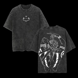 New Arrival Men's Washed Graphic Tee - Anime Ryomen Sukuna Design - XXXL (036)