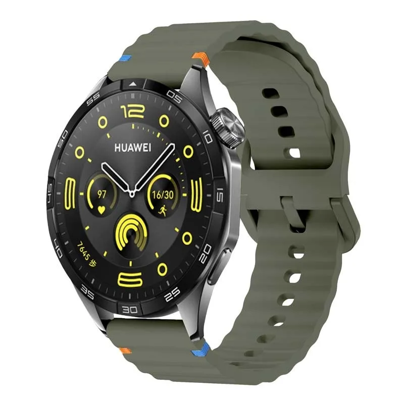 Enhanced Liquid Silicone Wave Watch Strap – Ultra Light Matte Finish Wristband with Quick Release