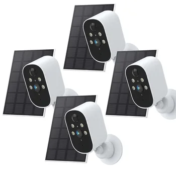 XVIM HD Solar Security Camera 2/4MP Outdoor Wireless 2.4G WIFI Camera Battery Camera Floodlight Color Night Vision Monitor CCTV 1
