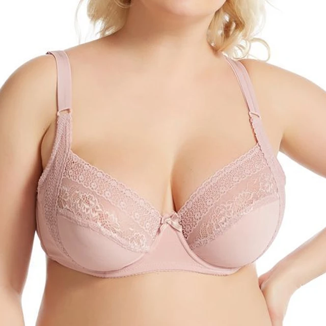 Plus Size Sexy Lace Bras For Women Non Padded Underwired Ultra