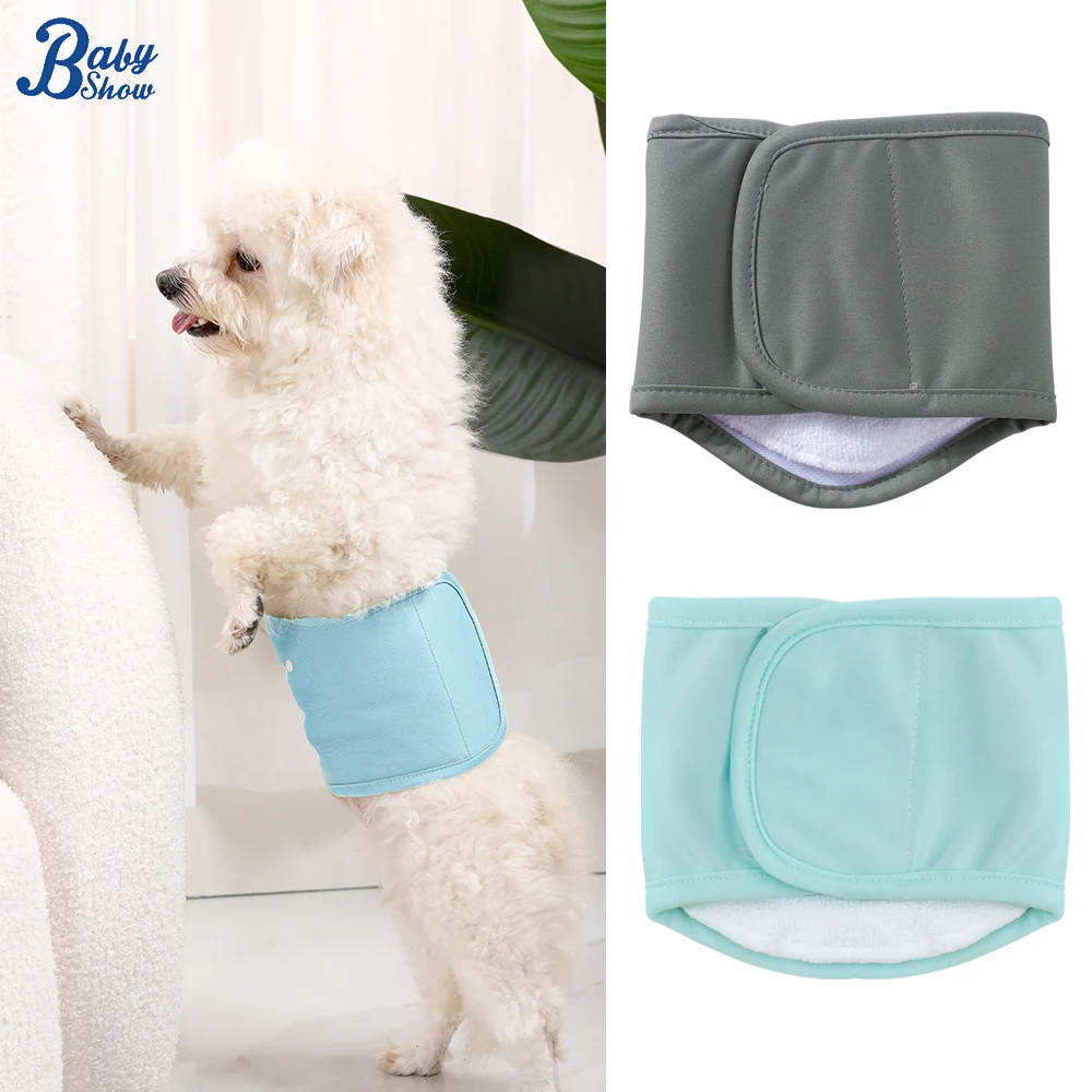 Dog Diapers 2pcs Adjustable Absorbent Washable Reusable for Small to Large Breeds Puppies