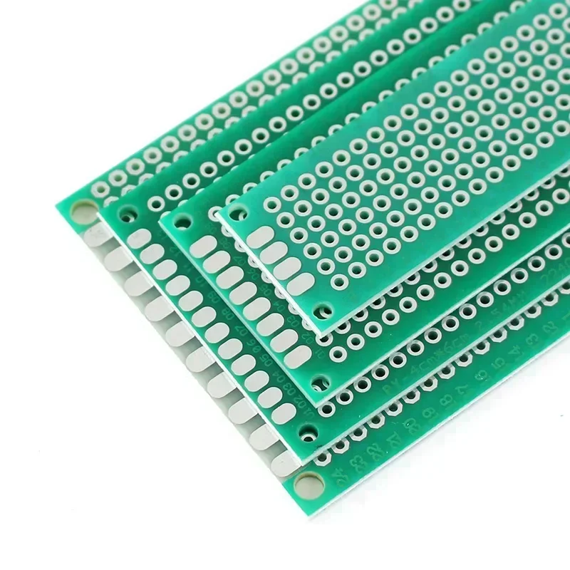 5/10pcs 단일 측면 PCB 프로토타입 보드 키트 2x8/3x7/4x6/5x7/6x8/7x9/8x12/9x15cm FR4 Arduino 용 범용 PCB DIY 납땜