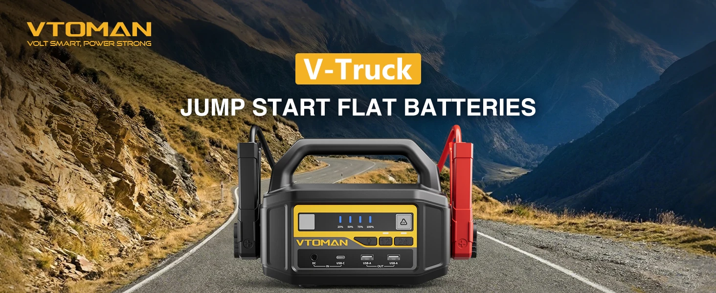 VTOMAN 12V 24V Starthilfe 6000A – Detail 2