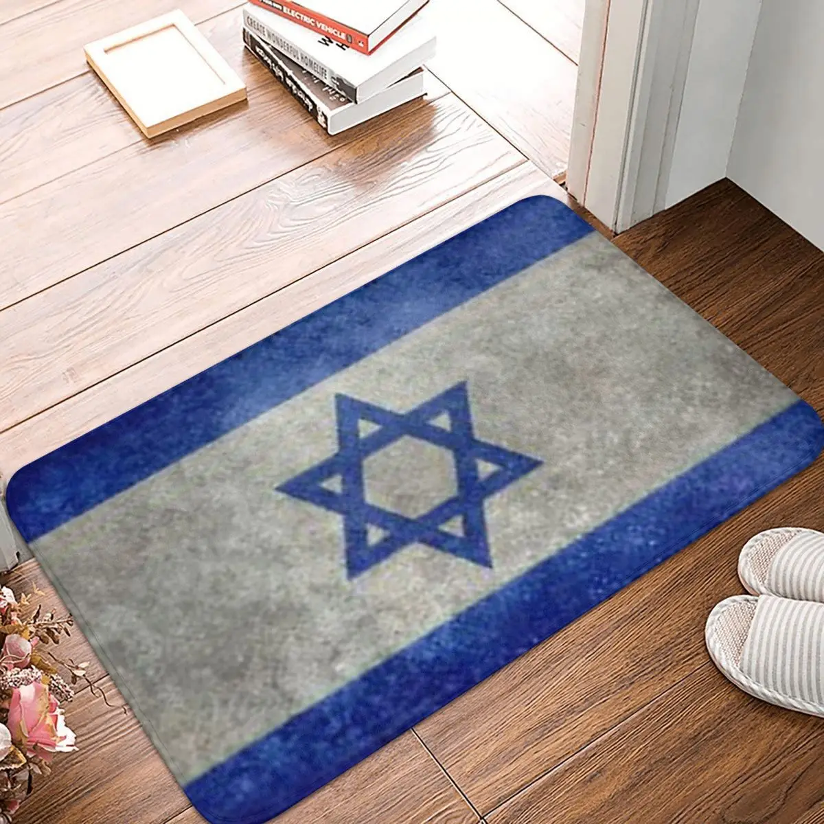 Israel Flag Anti-slip Doormat Floor Mat Sand Scraping Carpet Rug for Kitchen Entrance Home Bathroom Living room Footpad Mats floor mat,non slip mat,door mat,carpet mat