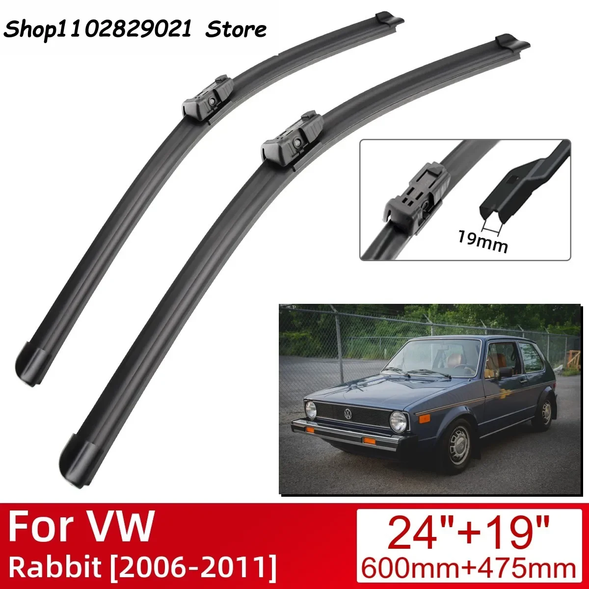

For VW Rabbit 2006-2011 Car Accessories Front Windscreen Wiper Blade Brushes Wipers 2011 2010 2009 2008 2007 2006