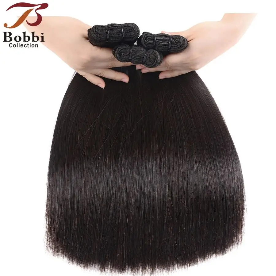 Human Hair Bundles 1 Bundle Super Double Drawn Straight 100% Human Hair 100g 10-26 inch Hair Extensions