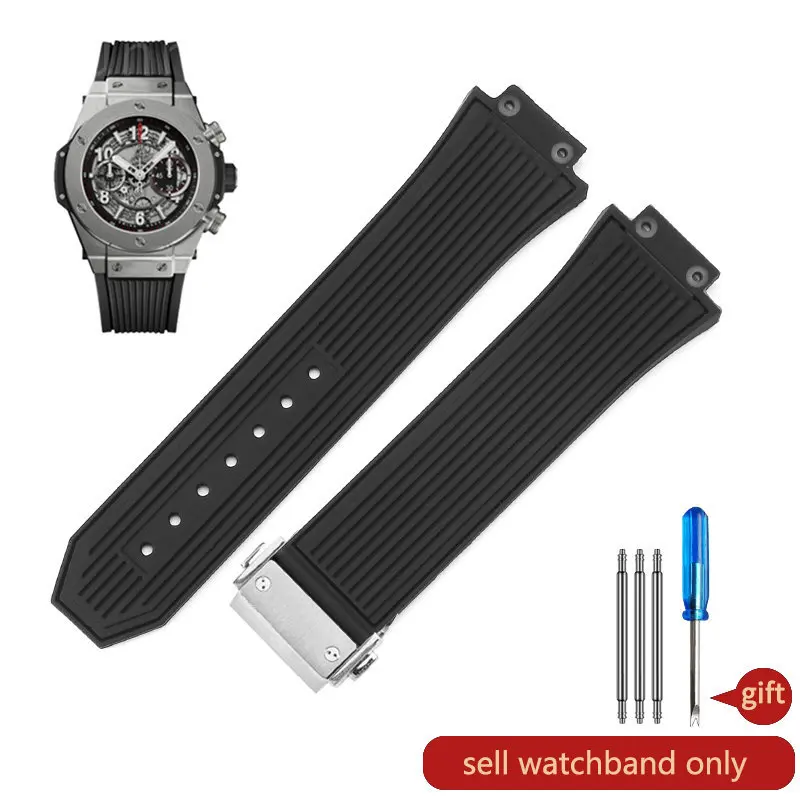 Men's Waterproof Sweatproof Rubber Silicone Watch Strap - Durable and Stylish