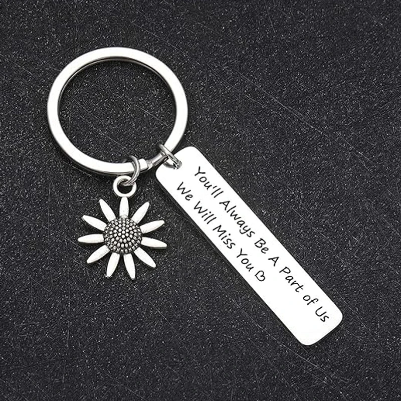 Portachiavi Regalo Per Collega - Design Con Frase Di Ringraziamento, In